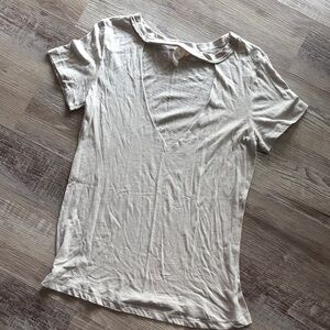 Women's grey Open V Cut Top